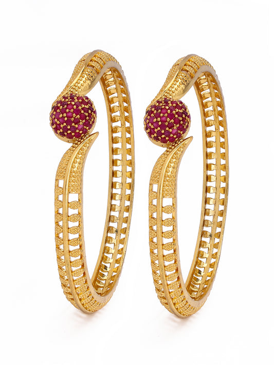 Giftssho Bangles With Diamond & Mossanite Stones