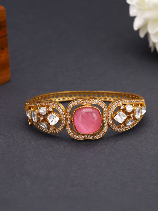 Giftssho Bangles With Diamond & Mossanite Stones