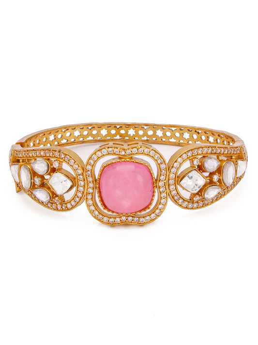 Giftssho Bangles With Diamond & Mossanite Stones